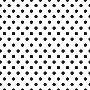 Black polka dots creating a seamless repeat pattern vector