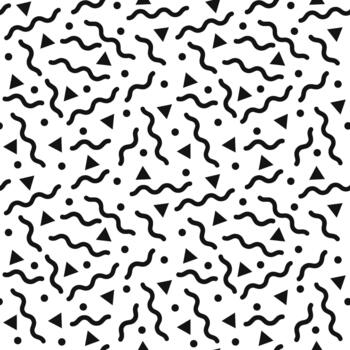 Abstract geometric seamless pattern creating retro design vector