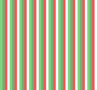 Seamless vertical stripe pattern in various shades of red, green, and white. vector