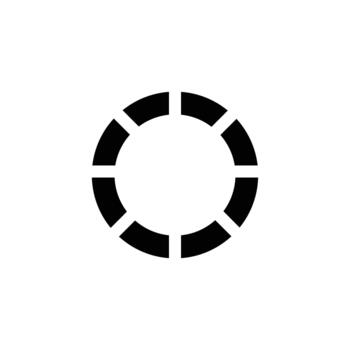 mínimo segmentario circulo cargador icono vector