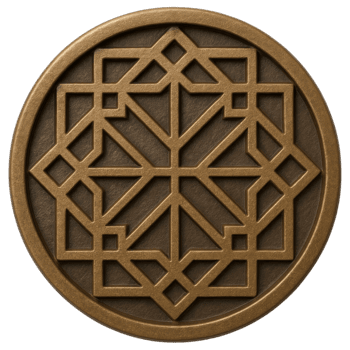 intricato geometrico design nel bronzo con simmetrico modelli per arte e design progetti png