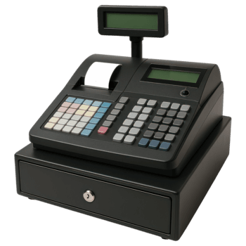 digital kontanter Registrera med flera olika funktioner och termisk skrivare på en transparent bakgrund png