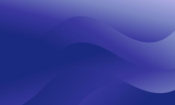 Fluid abstract background with harmonious blue and purple gradient waves, creating a smooth and modern aesthetic for design projects. vector