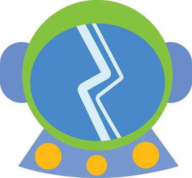 Abstract Power Sphere With Lightning vector