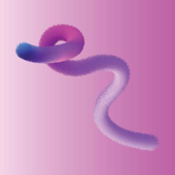 resumen borroso ondulado línea con degradado colores en un vibrante rosado antecedentes vector