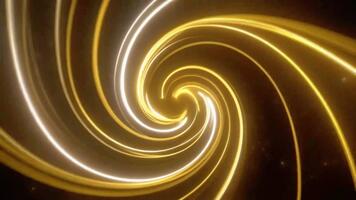 gyllene ljus spår virvlande i en fascinerande virvel skapande en dynamisk lysande strömma den där strålar trogen elegans rörelse energi och fängslande visuell djup video