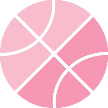 rosado baloncesto diseño con segmentario forma gráfico elemento vector