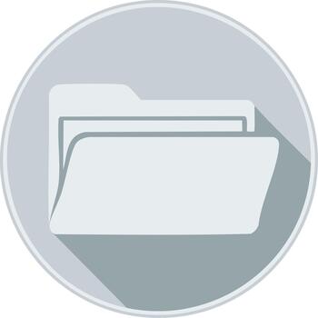 Open file folder icon for data storage and document organization in flat design vector