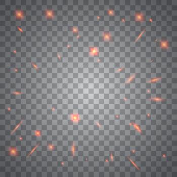 fuego partícula para ligero efecto vector