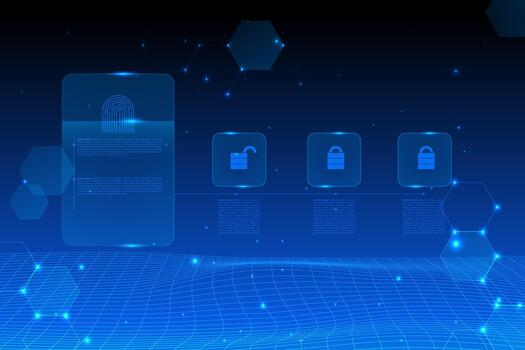 Digital security concepts visualization vector