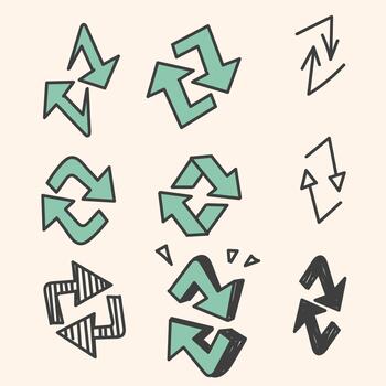 a set of different arrows and arrows in different colors vector