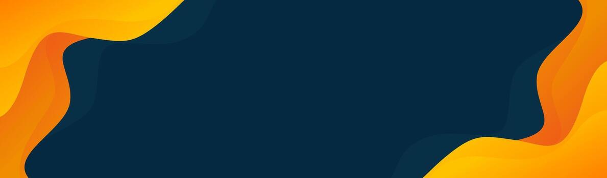 Abstract orange and dark blue banner background with fluid wave shapes, modern smooth gradient design, suitable for sale banners, business, ads, events, websites, and headers vector