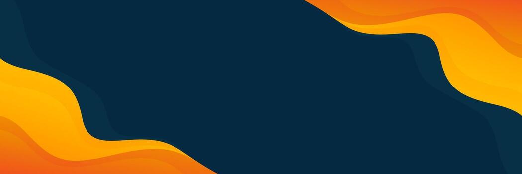 Abstract orange and dark blue banner background with fluid wave shapes, modern smooth gradient design, suitable for sale banners, business, ads, events, web, headers, and more vector