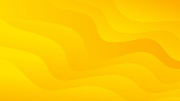Abstract yellow gradient fluid wave background, bright flowing shapes vector