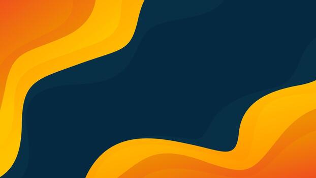Abstract orange and dark blue fluid wave background. Modern dynamic gradient wallpaper. Template banner background for sales, ads, business, presentations, web, pages, and more vector