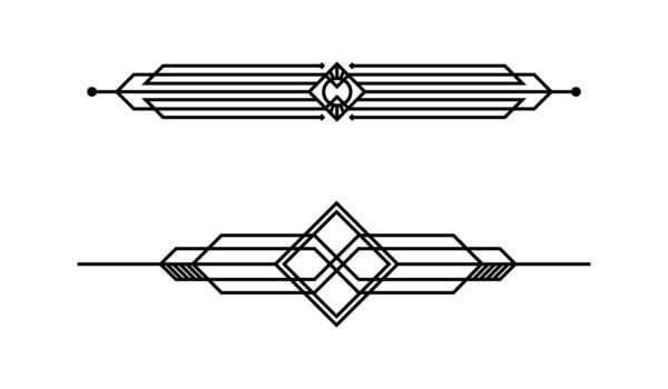 art dividers set ornament deco on white background vector