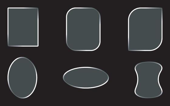 un conjunto de vaso paneles para en línea y móvil aplicaciones, y un futuro tecnología tablero marco vector