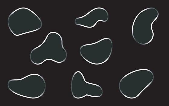 Light frame liquid glass, a set of glass panels for online and mobile applications, and a future tech board frame. Glow-effect light glass vector