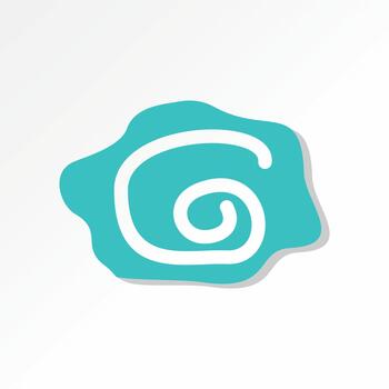 Line art initial G font irregular 3D background artistic children simple draw vector