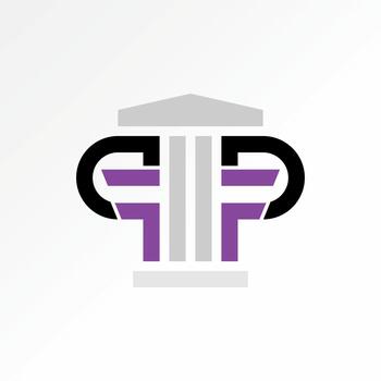 inicial pags o páginas fuente con edificio pilar ley legalidad a firma vector