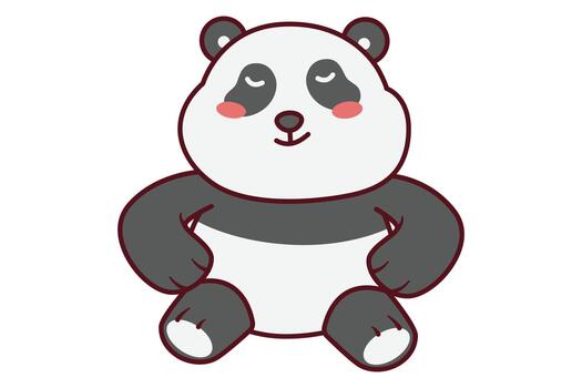 Panda Showing Pride Illustration vector