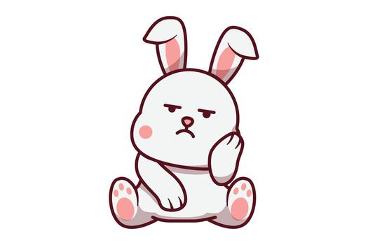Rabbit Bored Illustration vector