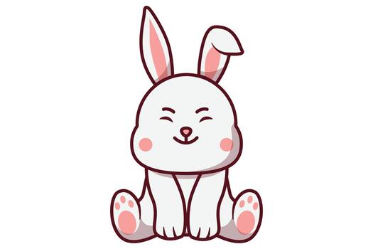Illustration of a Sitting Rabbit vector