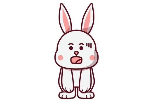 Rabbit Surprised Illustration vector
