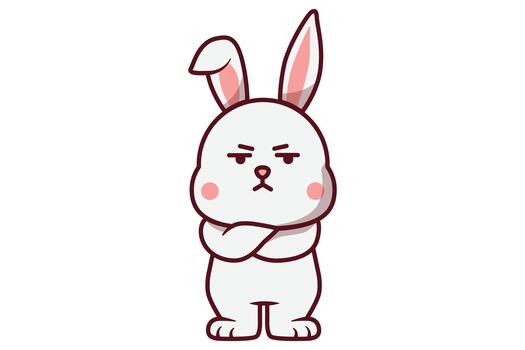 Rabbit Angry Illustration vector
