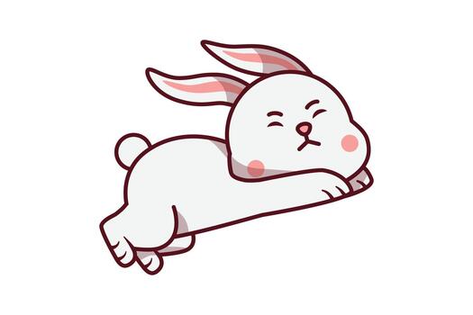 Rabbit Jumping Illustration vector