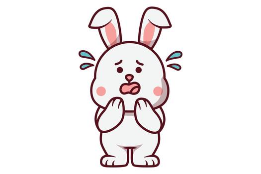 Rabbit Panicking Illustration vector