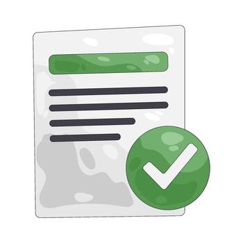 Document with Check Mark vector