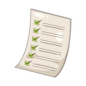 Illustration of Checklist with Green Checkmarks vector