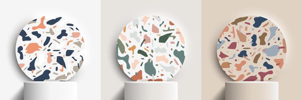 Colorful circular design patterns vector