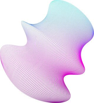 Technology Abstract Wave. Colorful Abstract Wave Line Gradient Shape vector