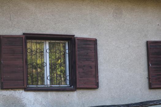 A cat sitting on a window ledge photo
