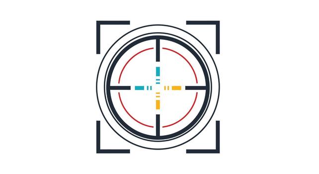 Modern target icon isolated on simple flat illustration of a target symbol target icon for web and mobile app vector