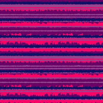 Seamless abstract pattern with rough horizontal stripes in bold magenta, purple, and navy tones. Modern textured design for fabric, wallpaper, and digital backgrounds vector
