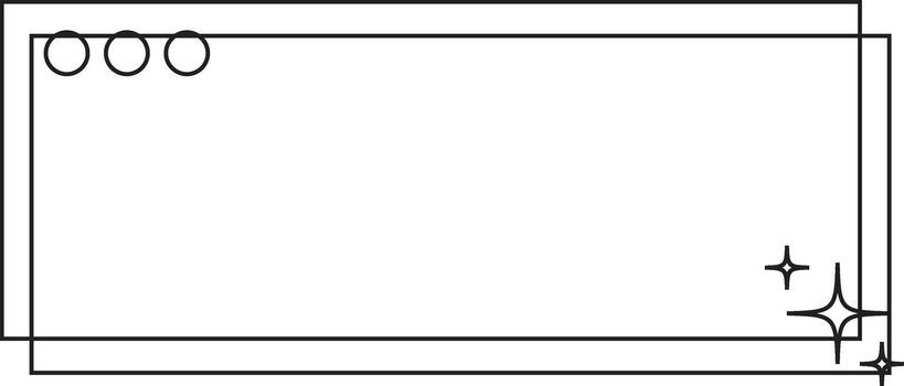 Retro Text Box with Geometric Design. vector