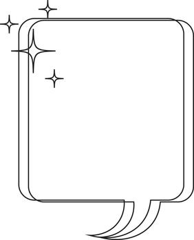 Hand Drawn Retro Frame Text Box. Isolated on White Background vector