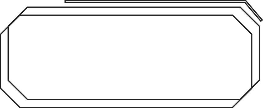 retro texto caja con geométrico diseño vector