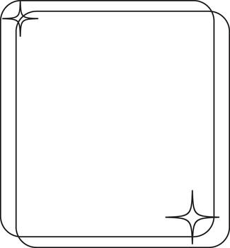 Hand Drawn Retro Frame Text Box Isolated on White Background vector