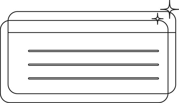 Retro Text Box in Geometric Design vector