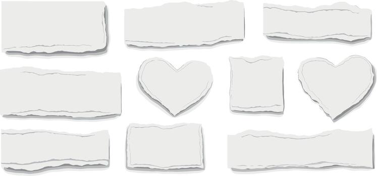 Torn Paper Pieces Design for Creative Projects vector