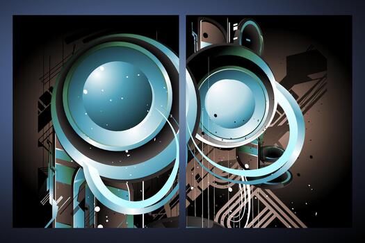 abstract futuristic art background design vector