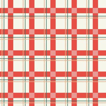 Seamless plaid pattern, background for a tablecloth or napkin with crossed lines in the Madras style. Christmas print vector