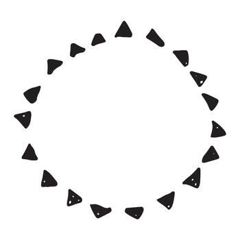 A circle with triangles in it vector