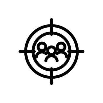 target audience outline icon design good for web or mobile app vector