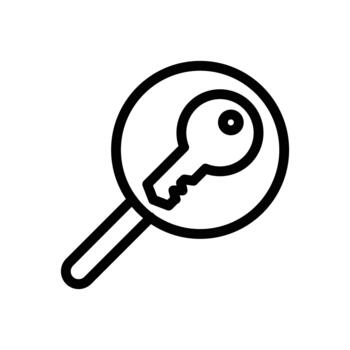 palabra clave contorno icono diseño bueno para web o móvil aplicación vector