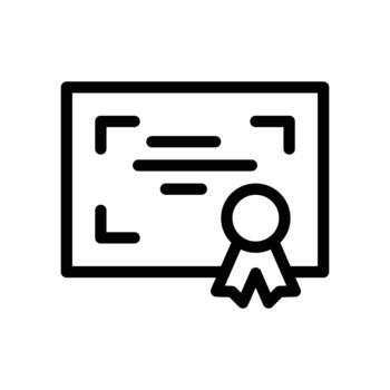 certificate of honor outline icon design good for web or mobile app vector